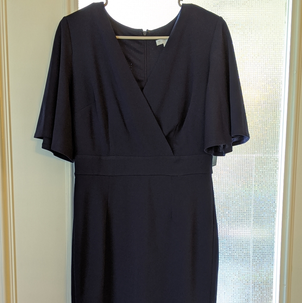 My&co Navy deep v dress